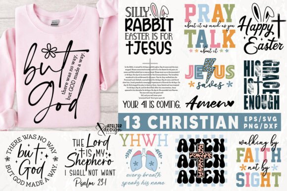 13 Boho Elegant Christian Svg Png Bundle