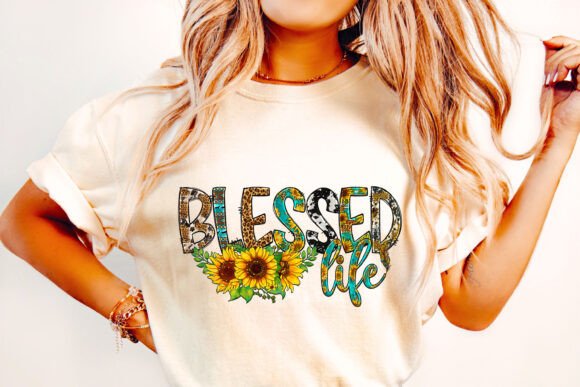 Blessed Life Png, Jesus Png, Christian T-Shirt Designs