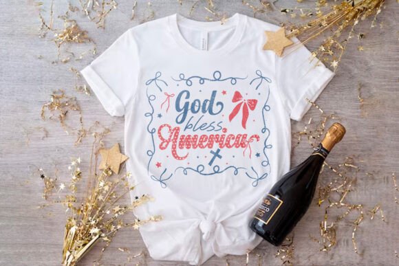 Christian 4th of July God Bless SVG for T-Shirt Designs