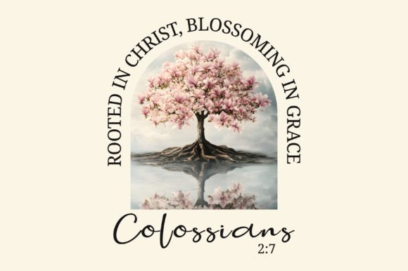 Christian Bible Verse Colossians 2 7 T-Shirt Designs