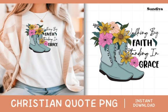 Christian Faith Quote Sublimation PNG 12 for T-Shirt Designs