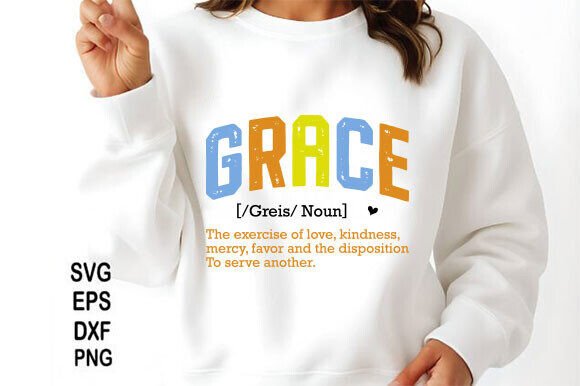 Christian Png, Grace Definition Png for T-Shirt Designs