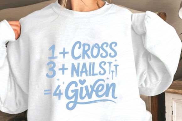 Christian Quote Typography SVG 1 Cross for T-Shirt Designs