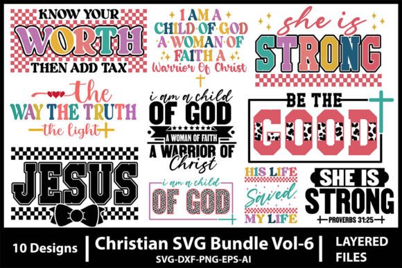 Christian SVG Bundle Vol-6 Svg T-Shirt Designs