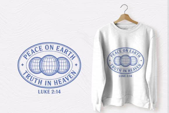 Christian Typography SVG Peace on Earth