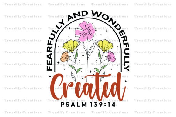 Fearfully and Wonderfully Png, Christian T-Shirt Designs