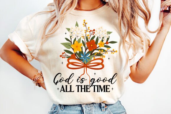 God is Good Png, Floral Christian Png