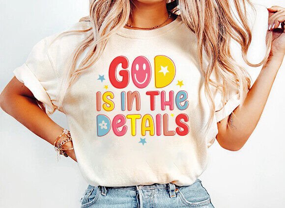 God is in the Details PNG for T-Shirt Designs