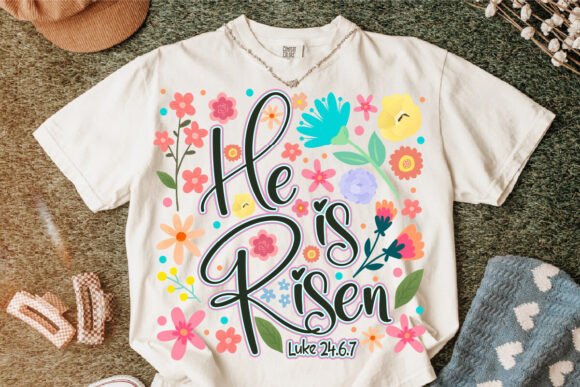 He is Risen - Christian Easter PNG for T-Shirt Designs
