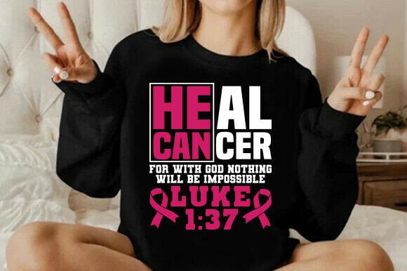 Heal Cancer PNG – Christian Breast Cance T-Shirt Designs