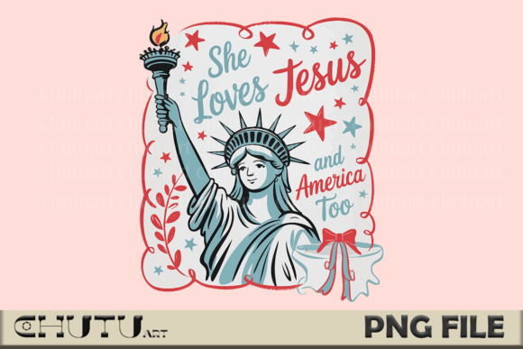 Jesus America PNG - Liberty Art