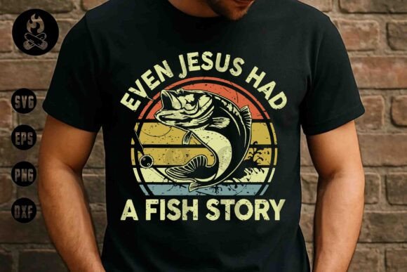 Jesus Fish Story Fishing SVG, Religious