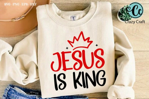Jesus is King Svg Png, Christian Faith