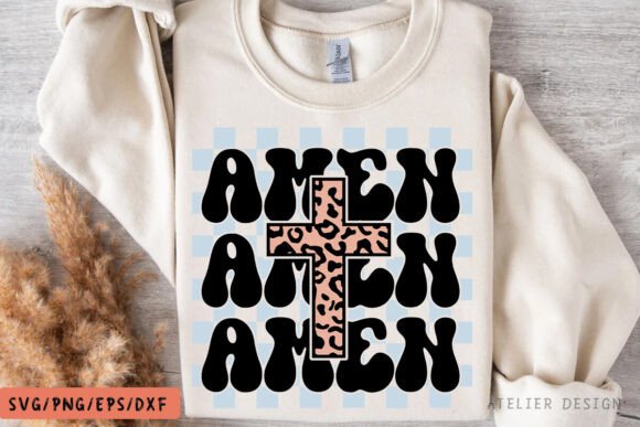 Retro Amen Svg Png, Christian Svg, Faith T-Shirt Designs